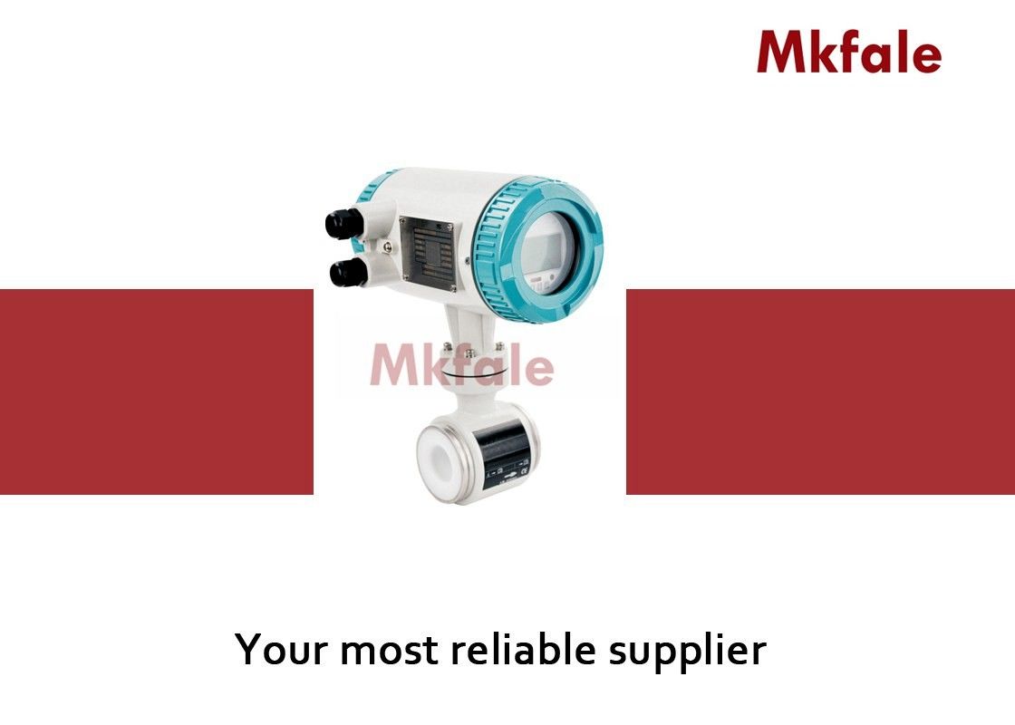 Electromagnetic Digital Water Flow Meter Blue White Flow Meter Liner Material PTFE Type